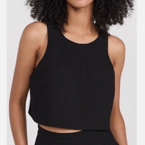Black Halo Black Cropped Top - Picture 1 of 6